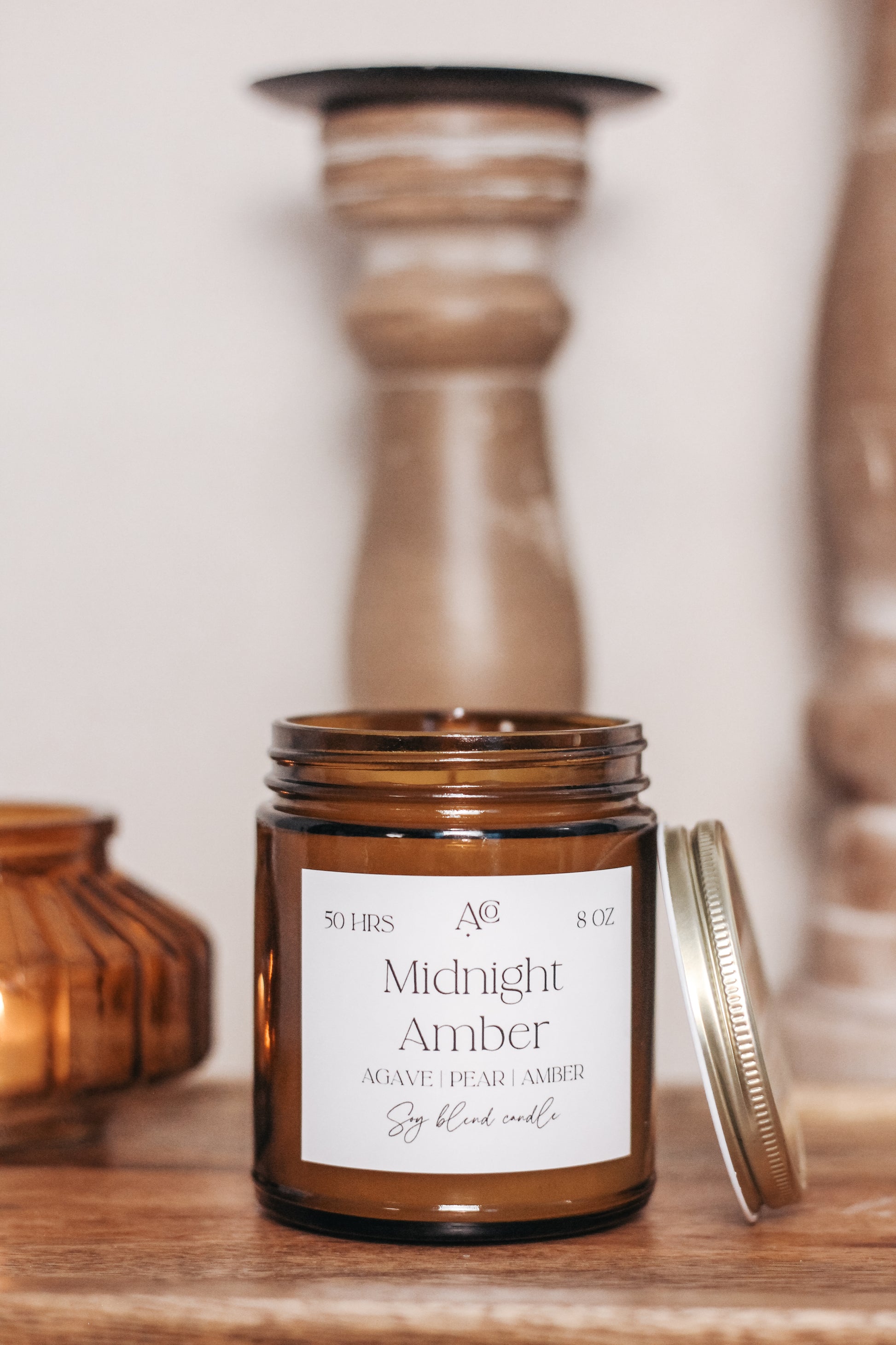 MIDNIGHT AMBER Soy Blend Candle