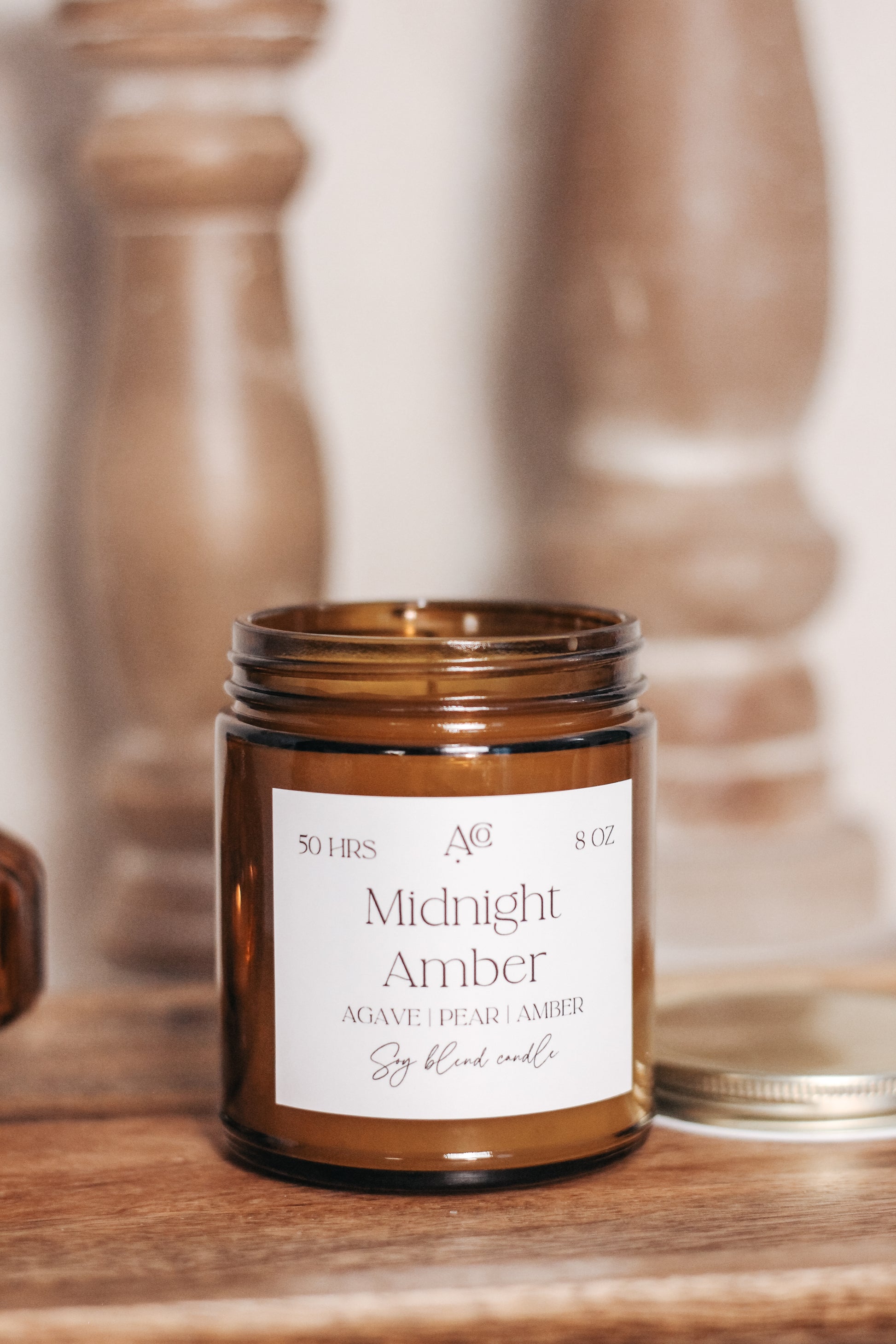 MIDNIGHT AMBER Soy Blend Candle
