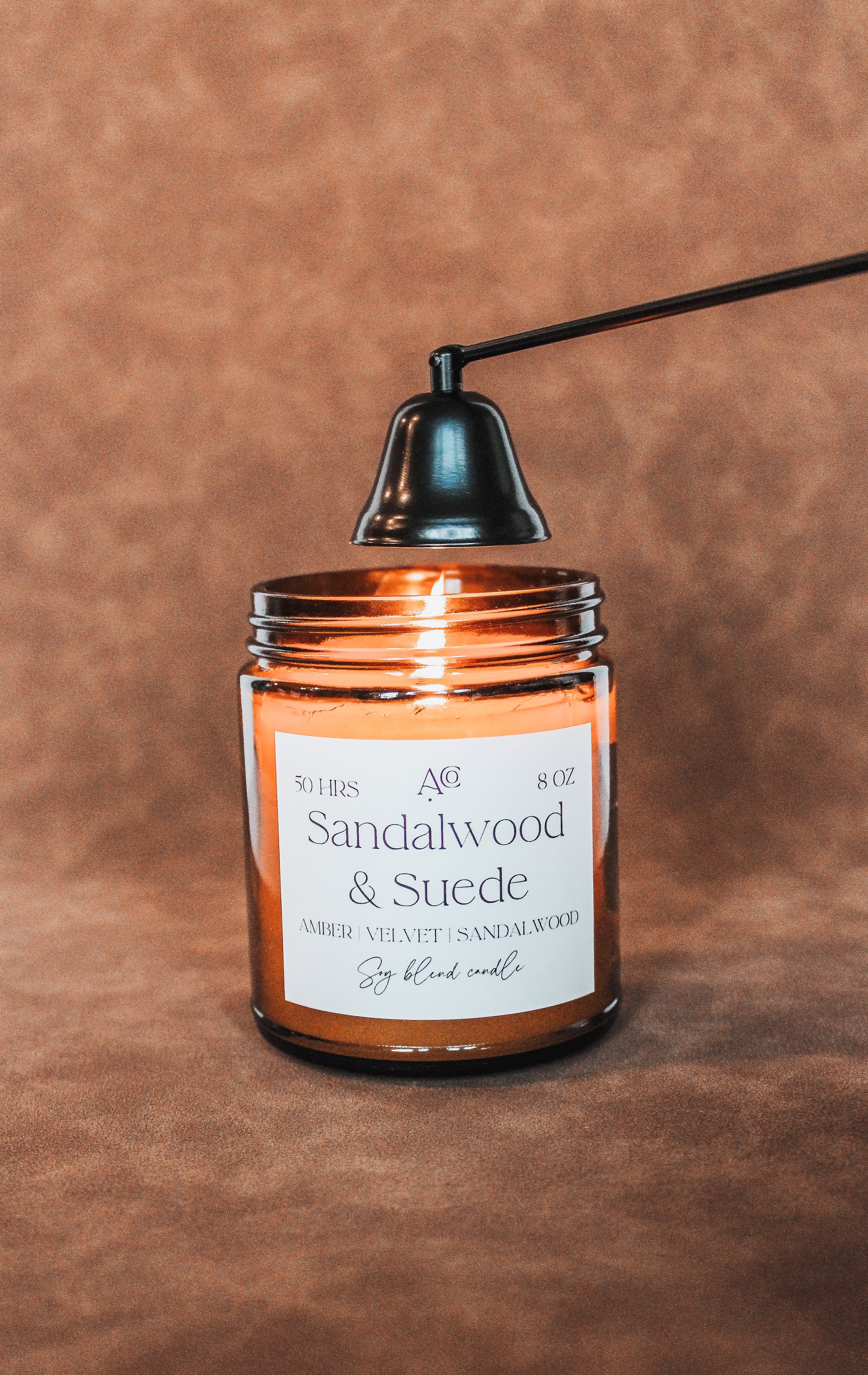 SANDALWOOD & SUEDE Soy Blend Candle