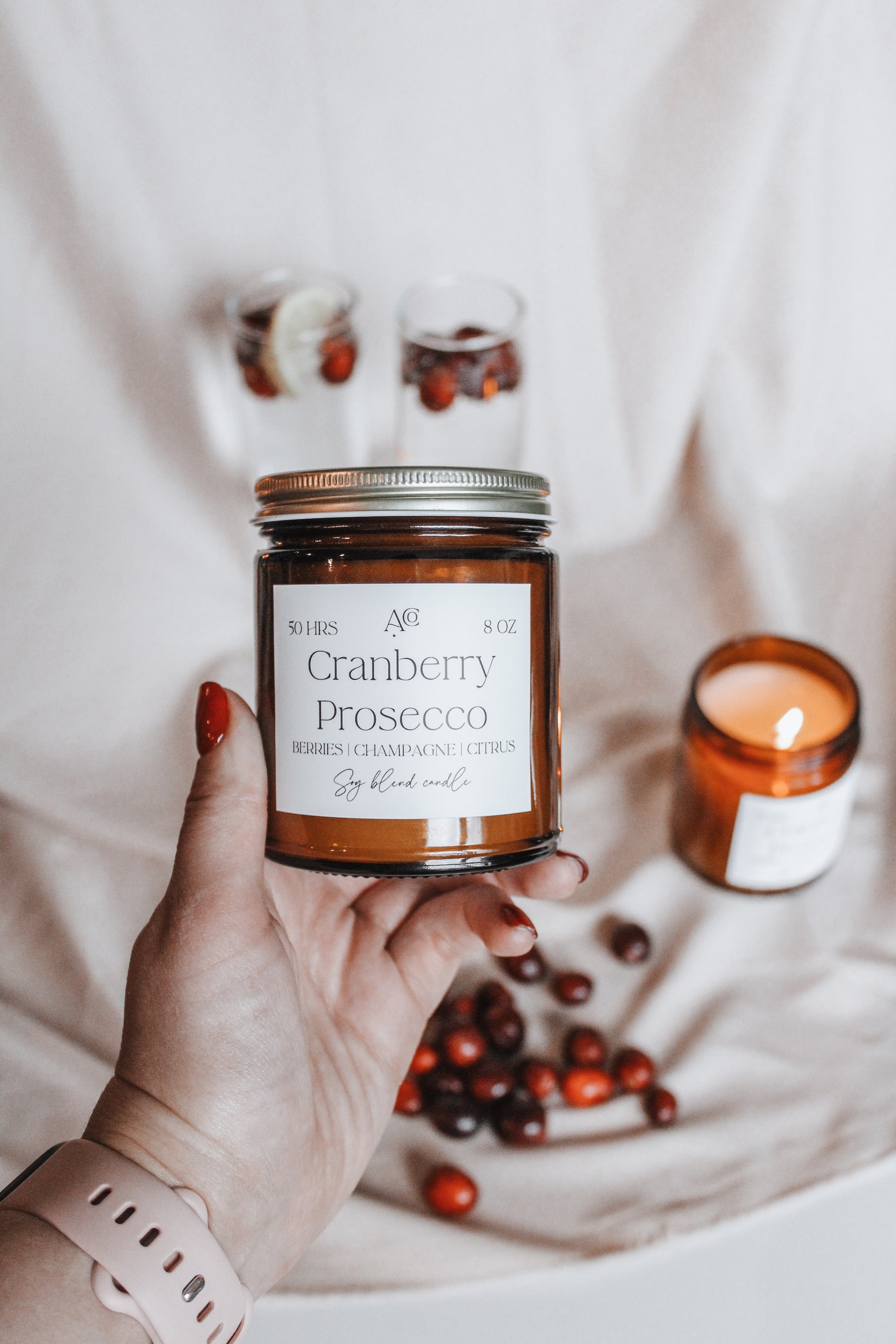 CRANBERRY PROSECCO Soy Blend Candle