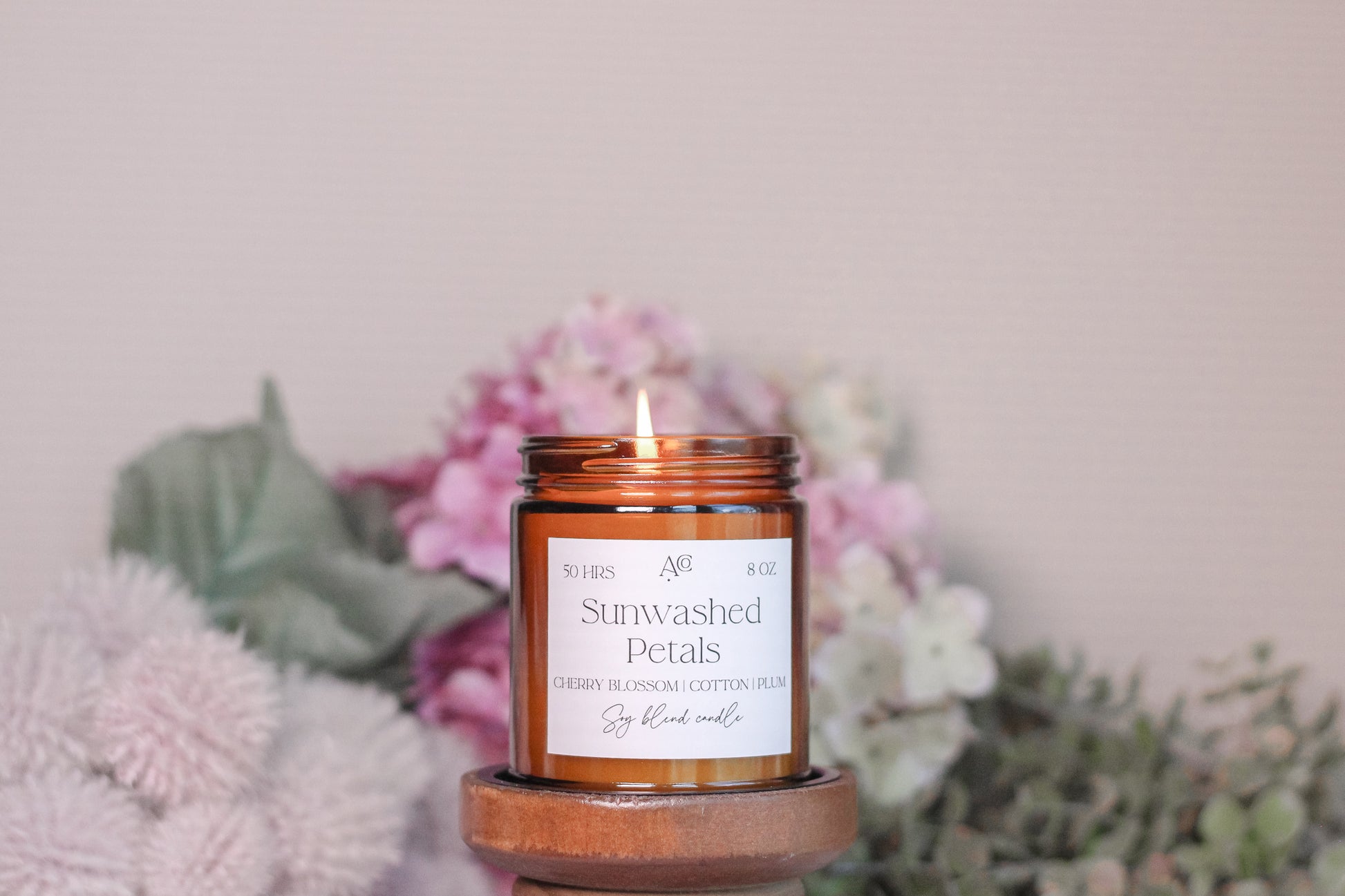 SUNWASHED PETALS Soy Blend Candle