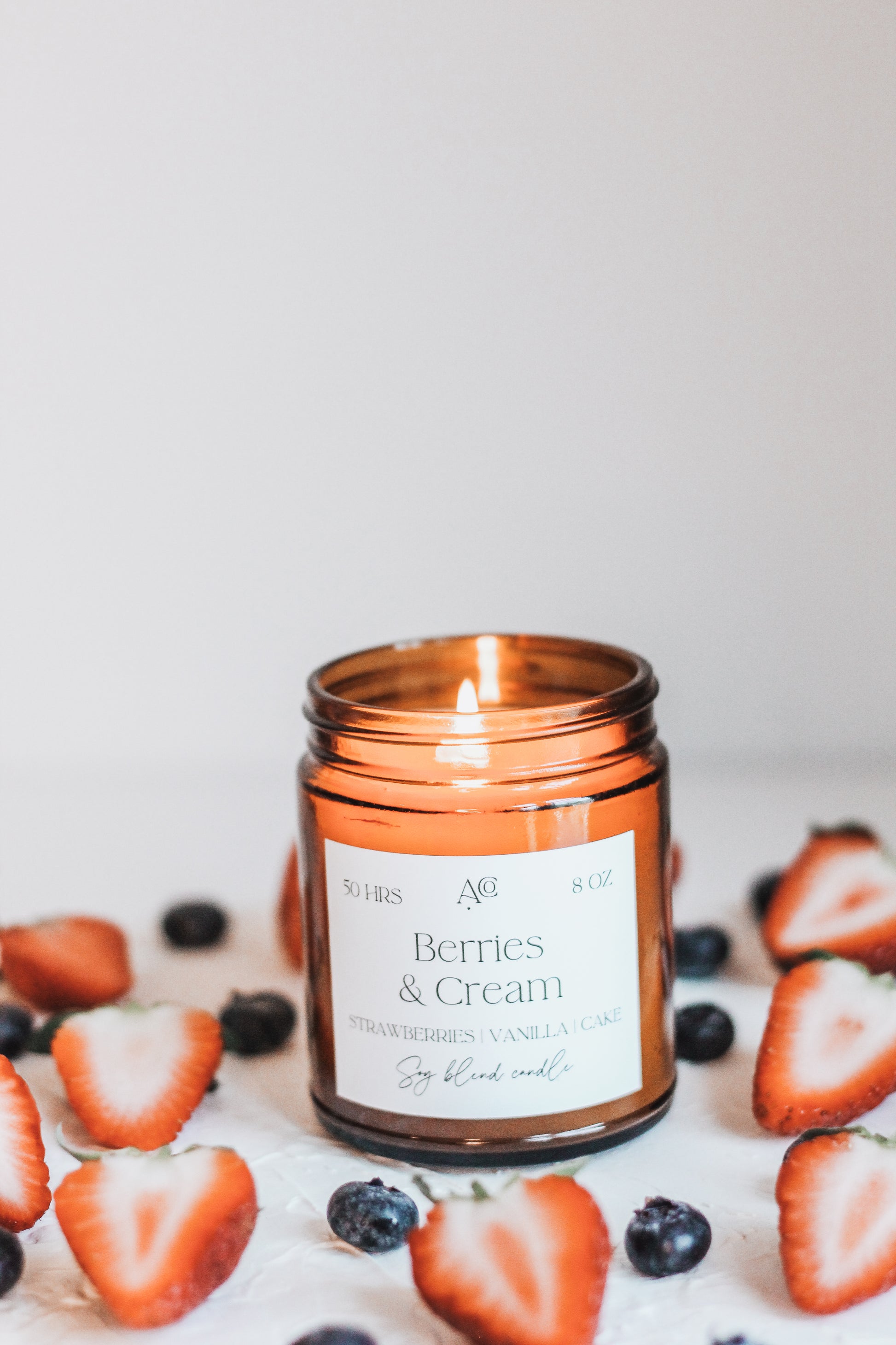 BERRIES AND CREAM Soy Blend Candle