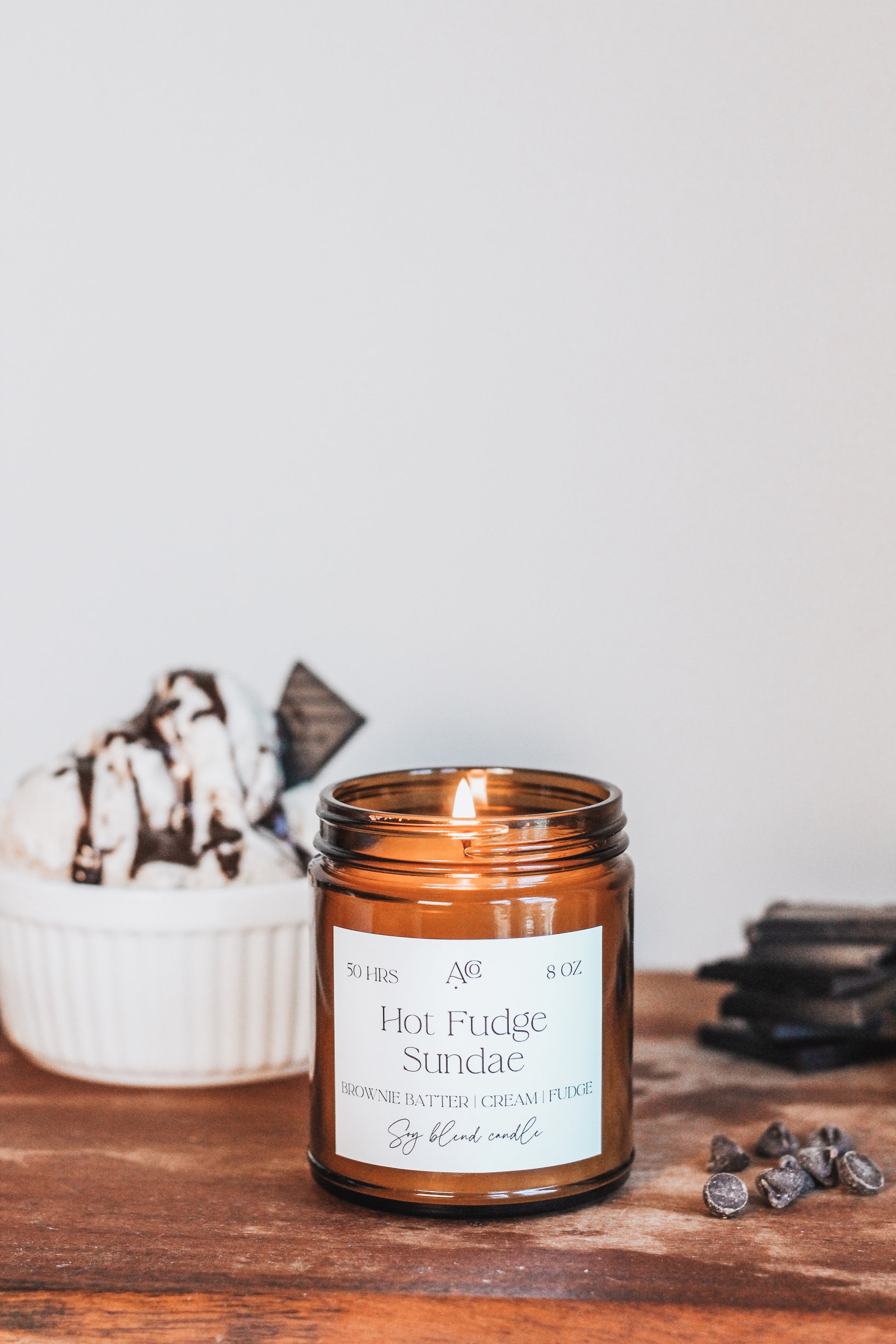HOT FUDGE SUNDAE Soy Blend Candle