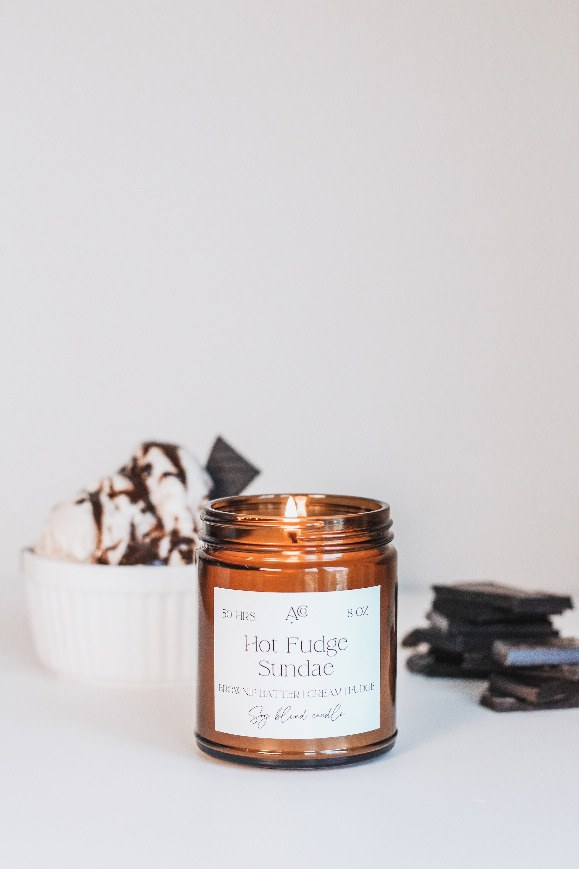 HOT FUDGE SUNDAE Soy Blend Candle