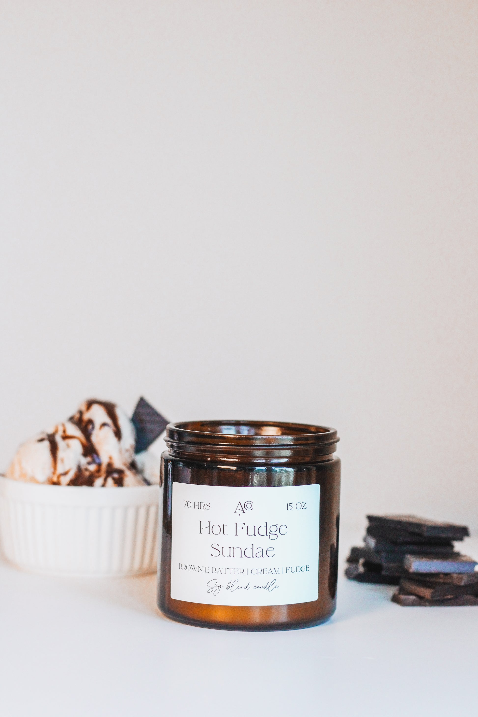 HOT FUDGE SUNDAE Soy Blend Candle