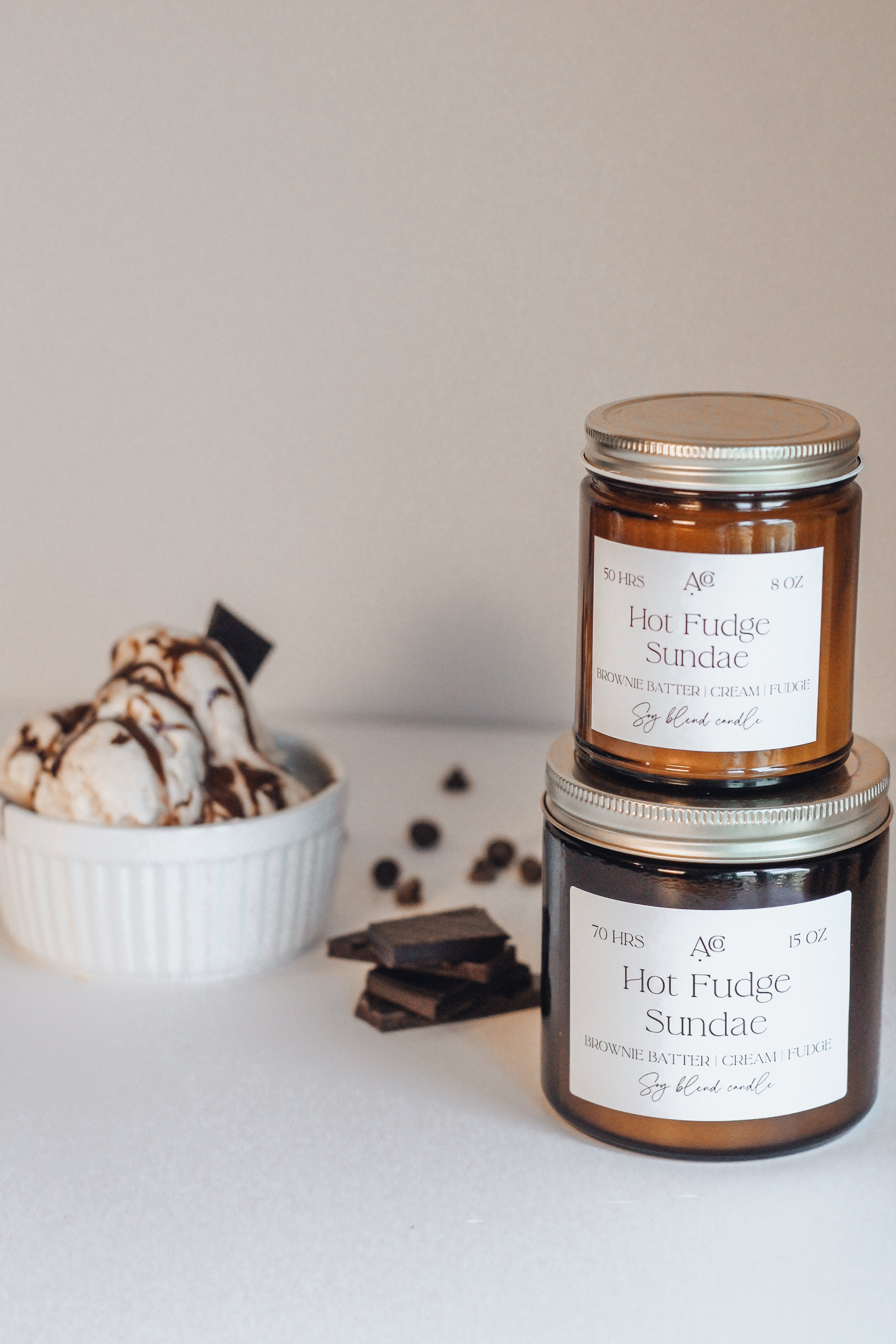 HOT FUDGE SUNDAE Soy Blend Candle