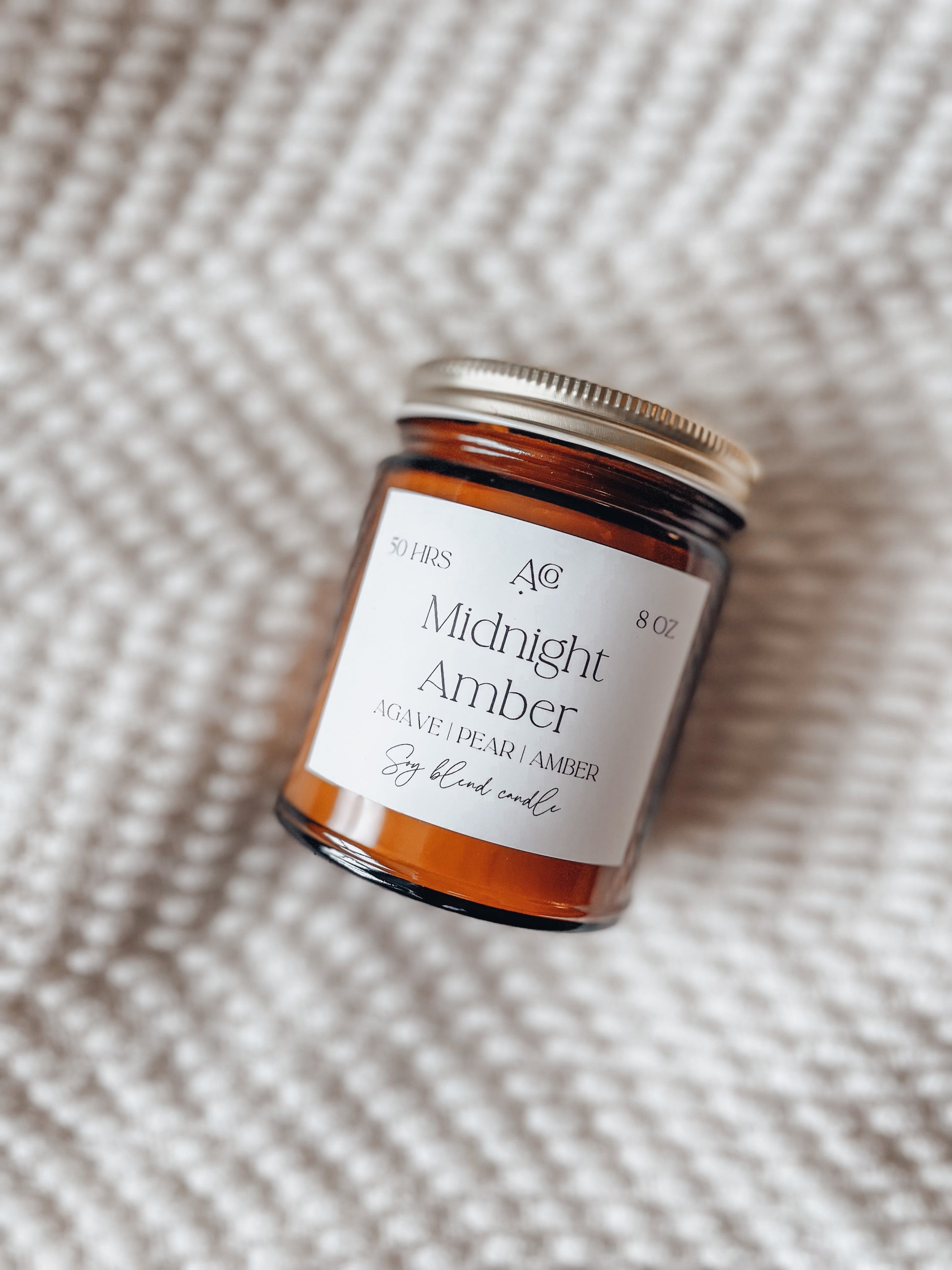 MIDNIGHT AMBER Soy Blend Candle